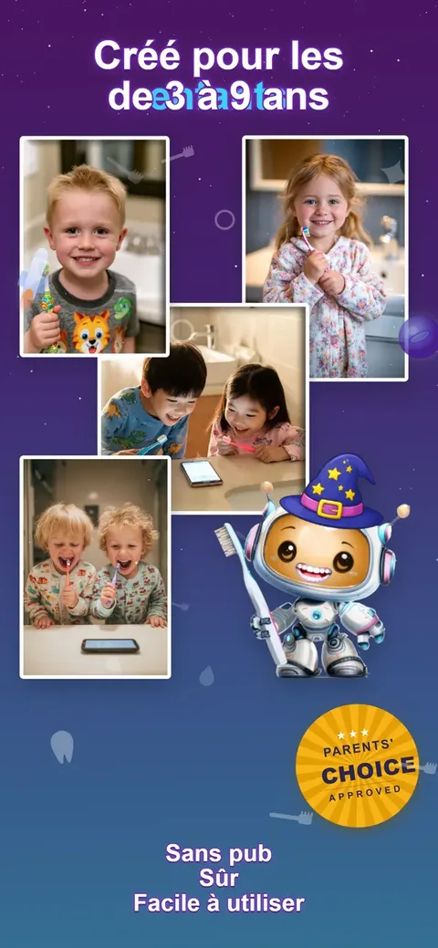 Créé pour les enfants de 3 à 9 ans — Sans pub Sûr Facile à utiliser